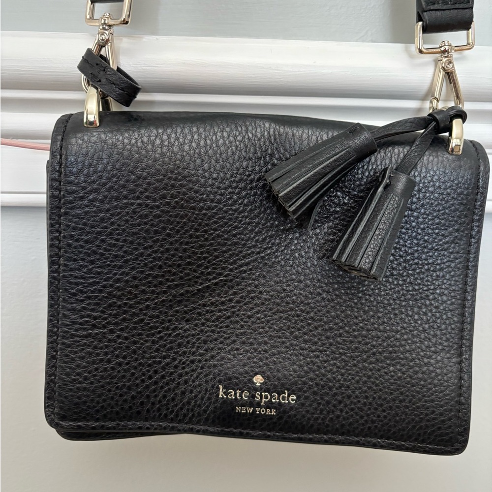 Kate Spade Black Pebbled Leather Crossbody Bag